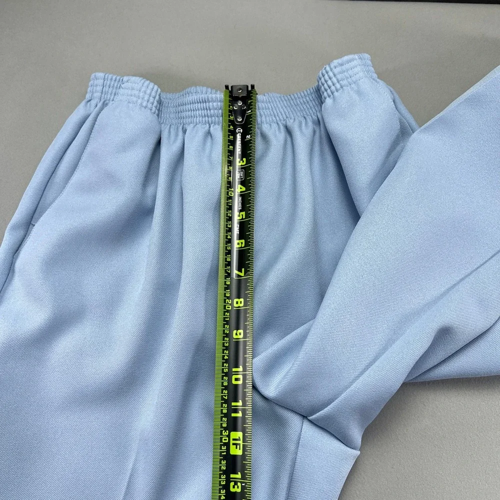 Alfred Dunner 2 Piece Pant Suit Set Women 12 Blue Notch Lapel Formal Office Wear